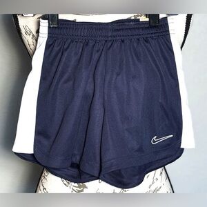 Nike Dri-FIT Unisex Children's Athletic Soccer Shorts Navy Blue White XS S NWT